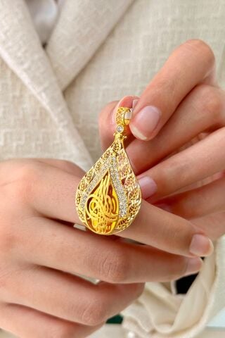 14 Ayar Altın Tuğralı Kolye Ucu