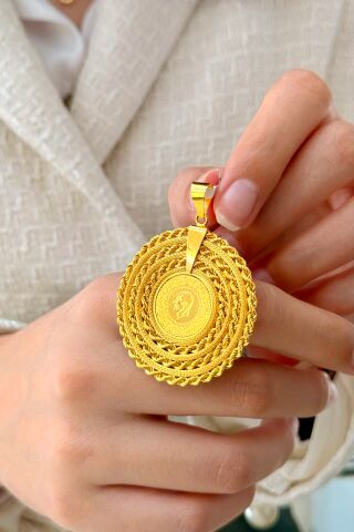 Çeyrek Altınlı Kolye Ucu