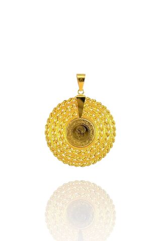 Çeyrek Altınlı Kolye Ucu