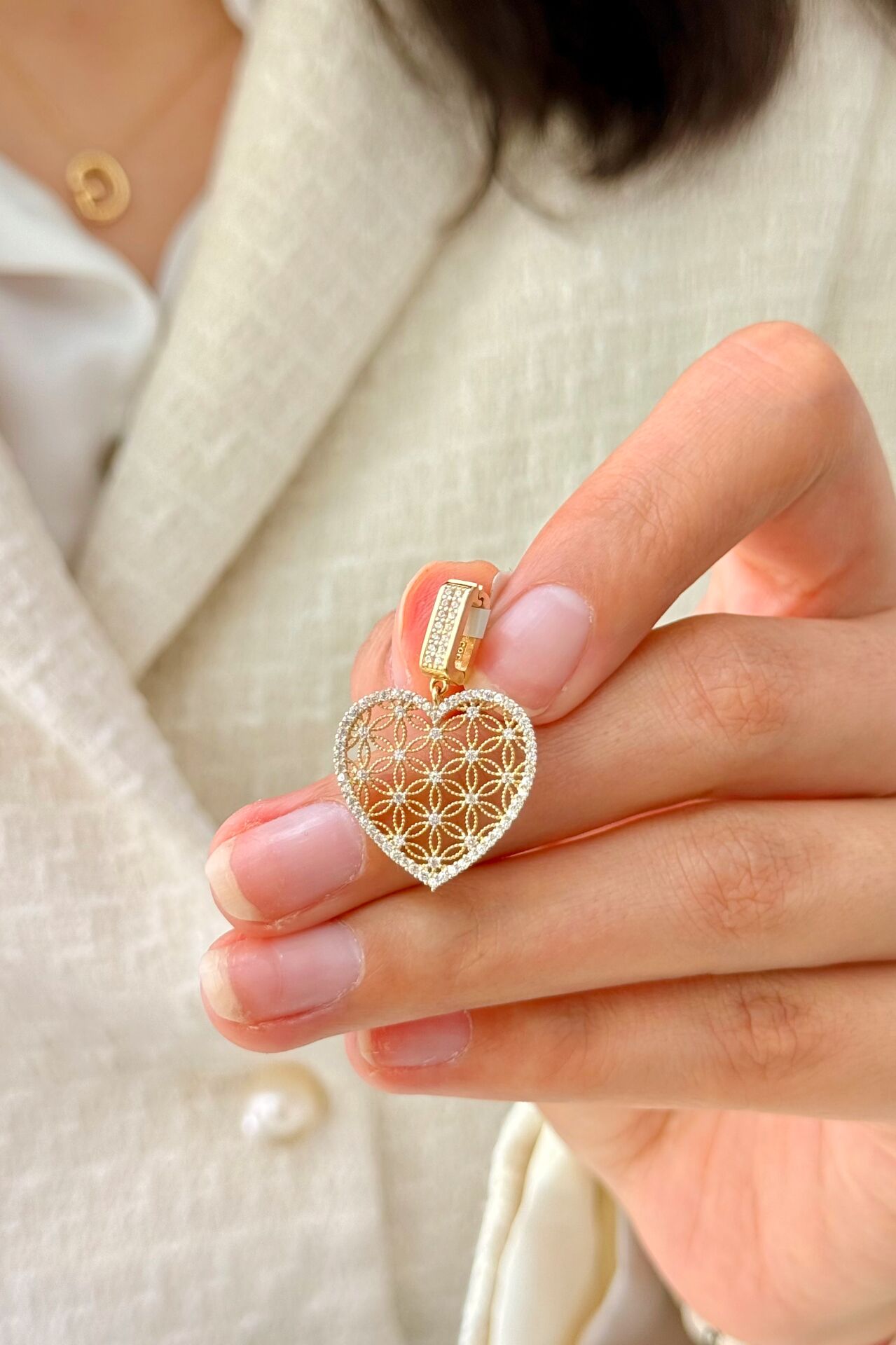 14 Ayar Altın Kalp Kolye Ucu