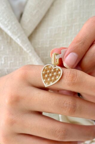 14 Ayar Altın Kalp Kolye Ucu