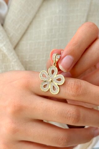 14 Ayar Altın Papatya Kolye Ucu