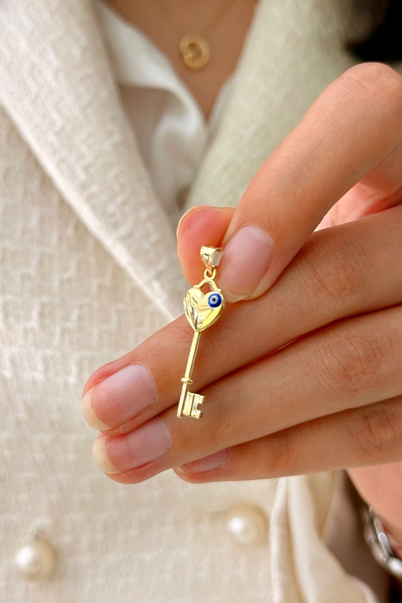 14 Ayar Altın Anahtar Kolye Ucu