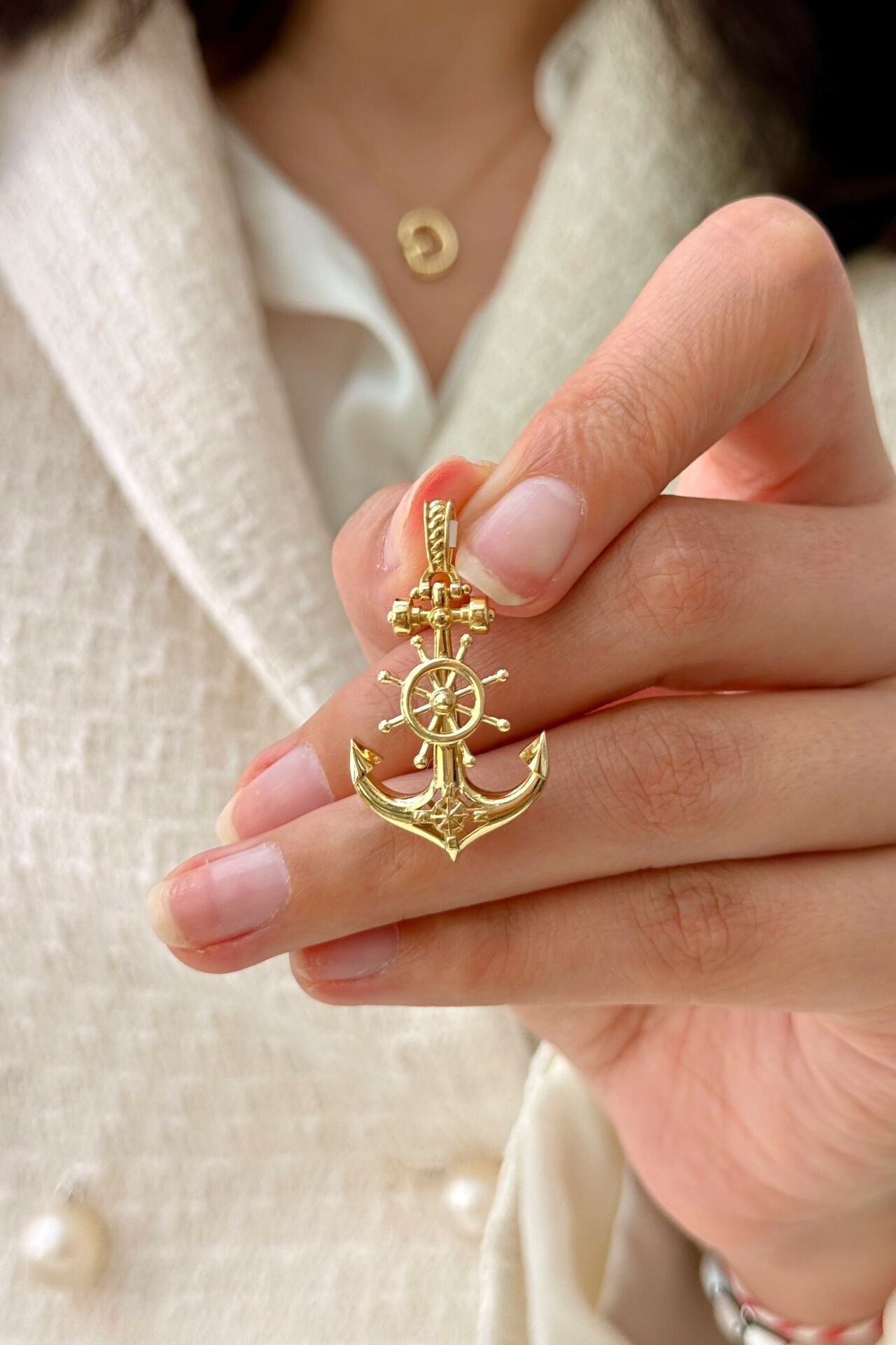 14 Ayar Altın Çapa Kolye Ucu