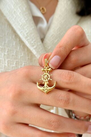 14 Ayar Altın Çapa Kolye Ucu