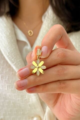 14 Ayar Altın Papatya Kolye Ucu