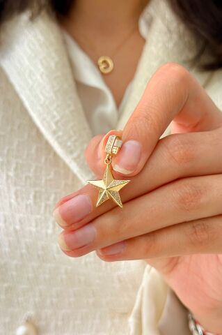 14 Ayar Altın Yıldız Kolye Ucu