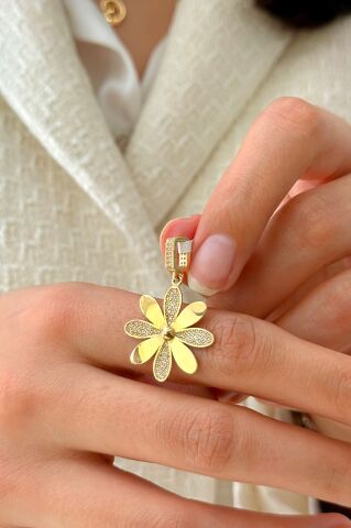 14 Ayar Altın Papatya Kolye Ucu