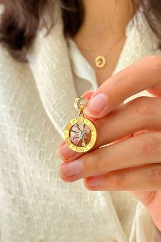 14 Ayar Altın Burç Kolye Ucu